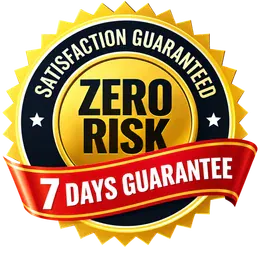 Zero risk — 7 days guarantee seal